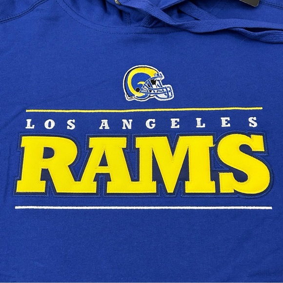 Los Angeles LA Rams NFL Football Antigua Blue Pullover Hoodie Sweatshirt Men’s - Picture 2 of 13